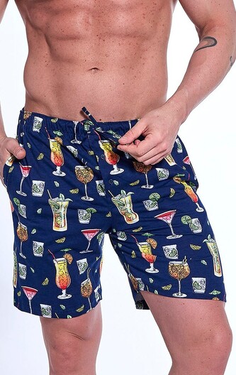 Spodenki piżamowe Cornette 698/23 S-2XL męskie granatowy XXL