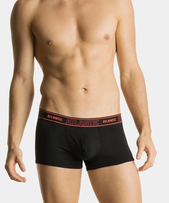Bokserki Atlantic MH-1191 S-2XL czarny-koralowy XXL