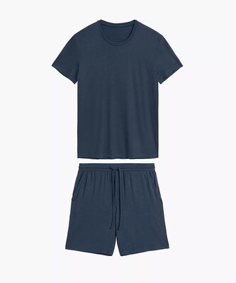 Piżama Atlantic BNMP-005 S-2XL męska denim melanż M