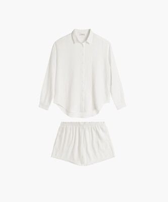 Piżama Atlantic HLP-476 Muślin S-2XL damska rozpinana ecru XXL