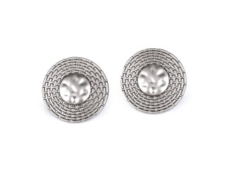 Kovový knoflík designový velikost 38" - 25 ks - (38') nikl tm.