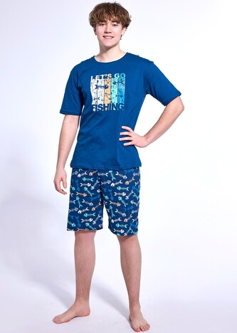 Piżama Cornette F&Y 551/50 Fish 164-188 granatowy 164/XS