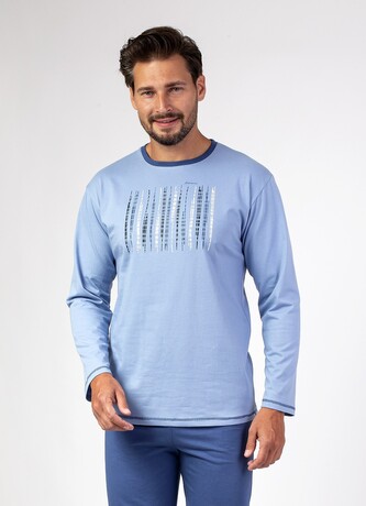 Piżama Regina 472/24 dł/r 2XL-3XL Z24/25 męska niebieski XXL