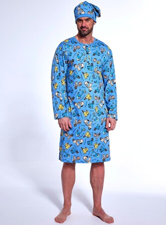 Koszula Cornette 110/32 dł/r M-2XL męska niebieski XL