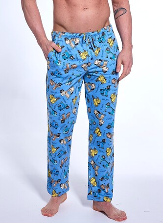 Spodnie piżamowe Cornette 691/58 S-XL męskie niebieski XL