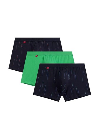 Bokserki Atlantic 3MH-210 A'3 S-2XL granatowy-zielony M