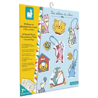 Janod Atelier Mini Kreatívna sada Zmršťovacie obrázky výroba magnetiek a kľúčeniek od 7 r.