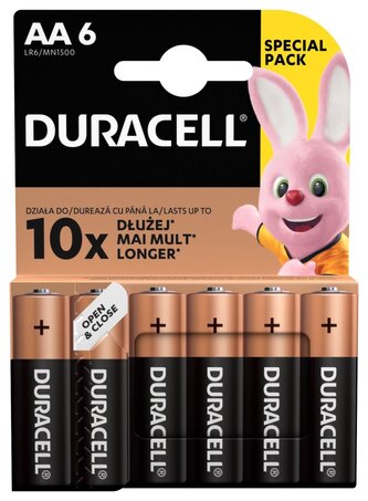 Baterie Duracell Basic, AA (LR6), blistr, 6-pack, 42307