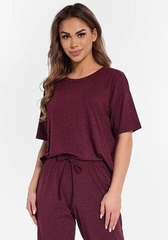 Piżama Cornette 849/323 Angie kr/r S-2XL damska claret XL