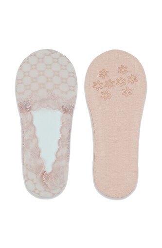 Baleriny Noviti SN053 Koronka Silikon ABS 36-41 różowy pudrowy 36-41