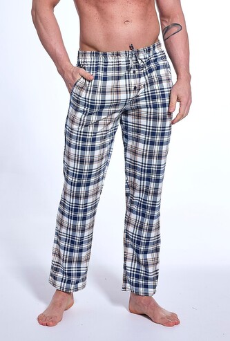 Spodnie piżamowe Cornette 691/59 3XL-5XL męskie granatowy-kratka 4XL