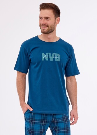 Piżama Cornette 462/270 Nevada kr/r M-2XL męska morski XL