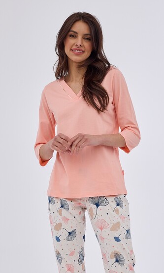 Piżama Cornette 389/389 Nina 3/4 M-2XL damska różowy XL