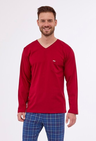 Piżama Cornette 122/262 Gordon 3XL-5XL męska bordowy 4XL