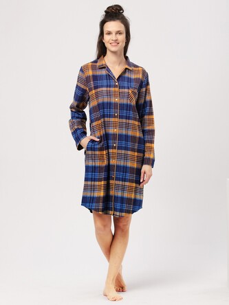 Koszula Key LND 481 B24 Flanela dł/r S-XL granatowy M