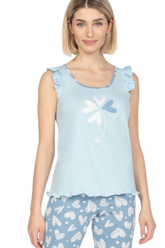 Piżama Regina 658 sz/r S-XL L24 damska niebieski M