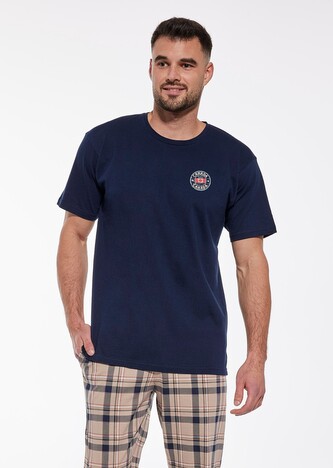 Piżama Cornette 136/166 Canada kr/r 3XL-5XL męska granatowy 4XL