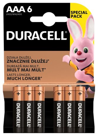 Baterie Duracell Basic, AAA (LR03), blistr, 6-pack, 42327