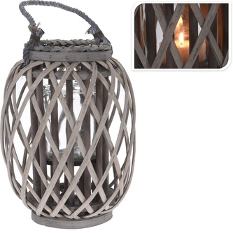 Igotrend, 44344 Lucerna štípaná VRBA Ø 30 x 40 cm, šedá