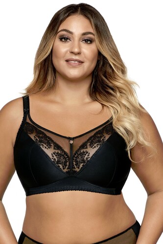 Biustonosz soft bez fiszbin Ava 1691/1 Maxi black 85I