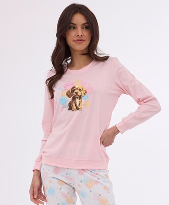 Piżama Cornette 671/376 Star dł/r S-2XL damska różowy XXL