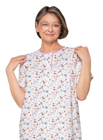 Koszula Martel Bogna I 203 kr/r M-2XL biały-fioletowy XL