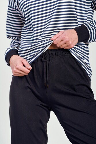 Piżama Taro Trudy 3219 dł/r S-XL Z24/25 damska granatowy-paski XL