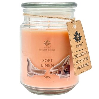 ARÔME Svíčka 510 g, ve skle, Soft Linen