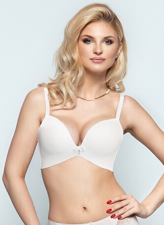 Biustonosz push-up bez fiszbin Konrad New Chloe Ecru ecru 75D