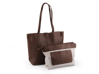 Kabelka s pouzdrem 38x30 cm - 1 ks - 12 hnědá