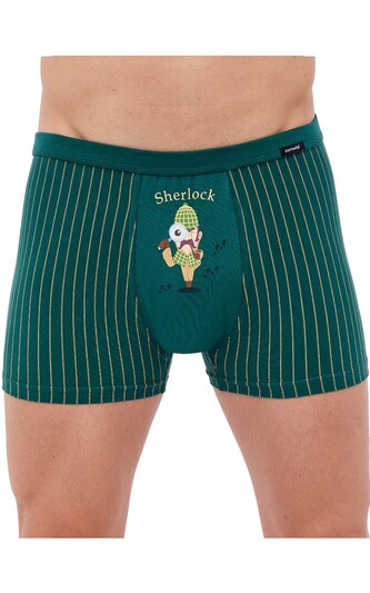 Bokserki Cornette Tattoo 280/235 Sherloc S-2XL zielony XXL