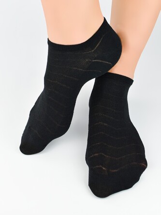 Stopki Noviti ST046 Damskie Zygzak 31-42 czarny 31-34