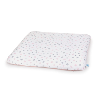 CEBA 848-626-604 Pokrowiec na przewijak miękki (75x72) 2 szt Grey Stars, Light grey+ Pink Stars, Pink*  GRATIS składana mata do przewijania 60x40 Rowanberry
