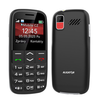ALIGATOR A770 Senior černý + stolní nabíječka ALIGATOR A770 Senior černý + stolní nabíječka