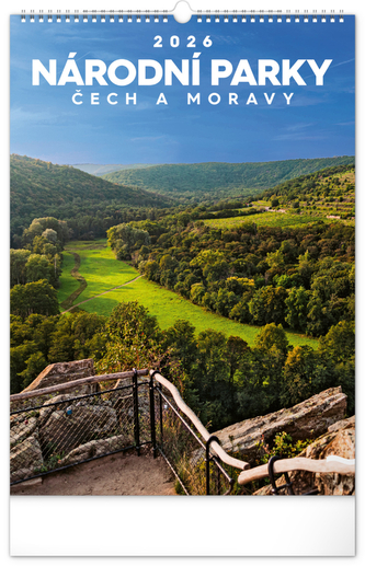NOTIQUE Nástěnný kalendář Národní parky Čech a Moravy 2026, 33 x 46 cm