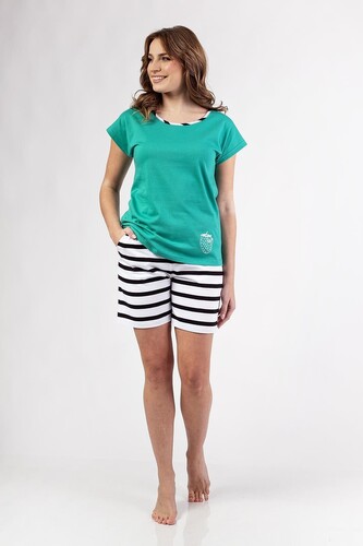 Piżama Regina 697 kr/r S-XL W25 damska zielony S