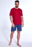 Piżama Cornette 326/285 Derby 3 kr/r M-2XL męska bordowy XXL
