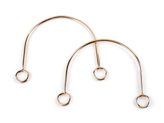 Kovová ucha na tašky 14x11 cm - 2 ks - 2 zlatá klasik