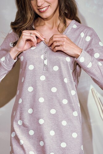 Koszula Taro Libby 3215 dł/r S-XL Z24/25 damska fioletowy melanż S