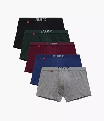 Bokserki Atlantic 5SMH-004/24 A'5 M-2XL czarny-szary melanż-zielony XXL