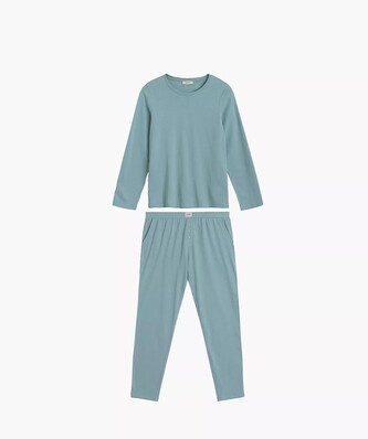 Piżama Atlantic NLP-479 dł/r S-2XL damska stalowy niebieski S