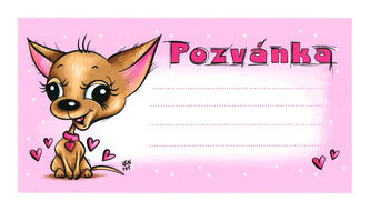 Pozvánka na oslavu - Pejsek 10 ks