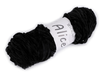 Pletací žinylková příze Alice 100 g - 1 ks - 14 černá
