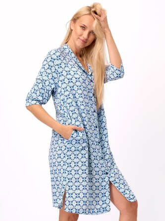 Koszula Key LND 721 B25 Wiskoza 3/4 S-XL rozpinana niebieski XL