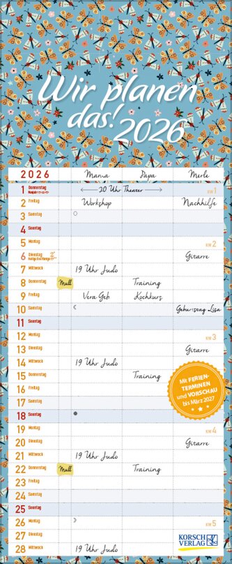 Familientimer Wir planen das! 2026