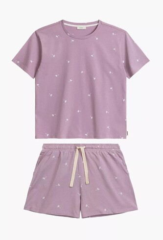 Piżama Atlantic NLP-491 kr/r S-2XL lawendowy M