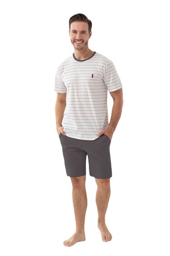 Piżama Luna 808 kr/r 3XL męski szary 3XL