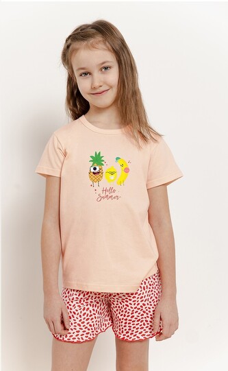 Piżama Taro Sweety 3384 kr/r 92-116 W25 morelowy 104
