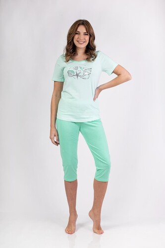 Piżama Regina 688 kr/r 2XL-3XL W25 damska zielony 3XL