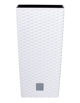 Květináč RATO SQUARE s vkladem 24 cm - barva: bílá